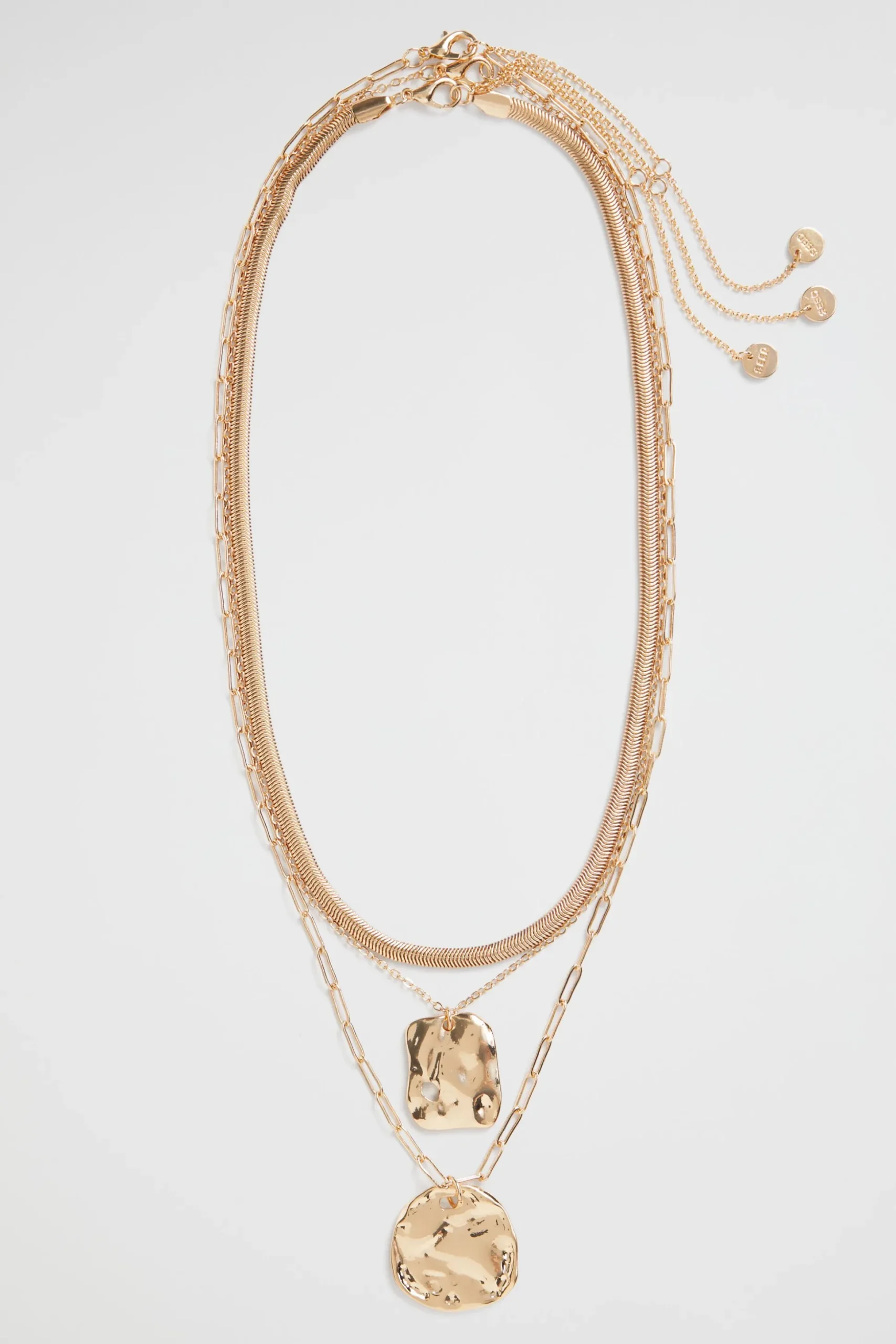 Seed Heritage Jewellery-Molten Pendant Necklace Gold