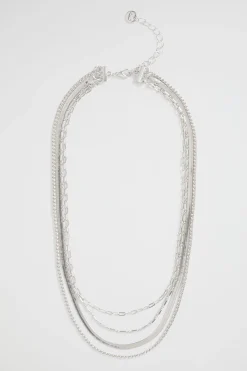 Seed Heritage Jewellery-Multi Chain Necklace Silver