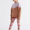 Seed Heritage Pants-Multi Stripe Rib Legging Cappuccino