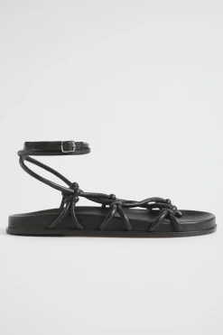 Seed Heritage Sandals & Thongs-Mya Knot Sandal Black