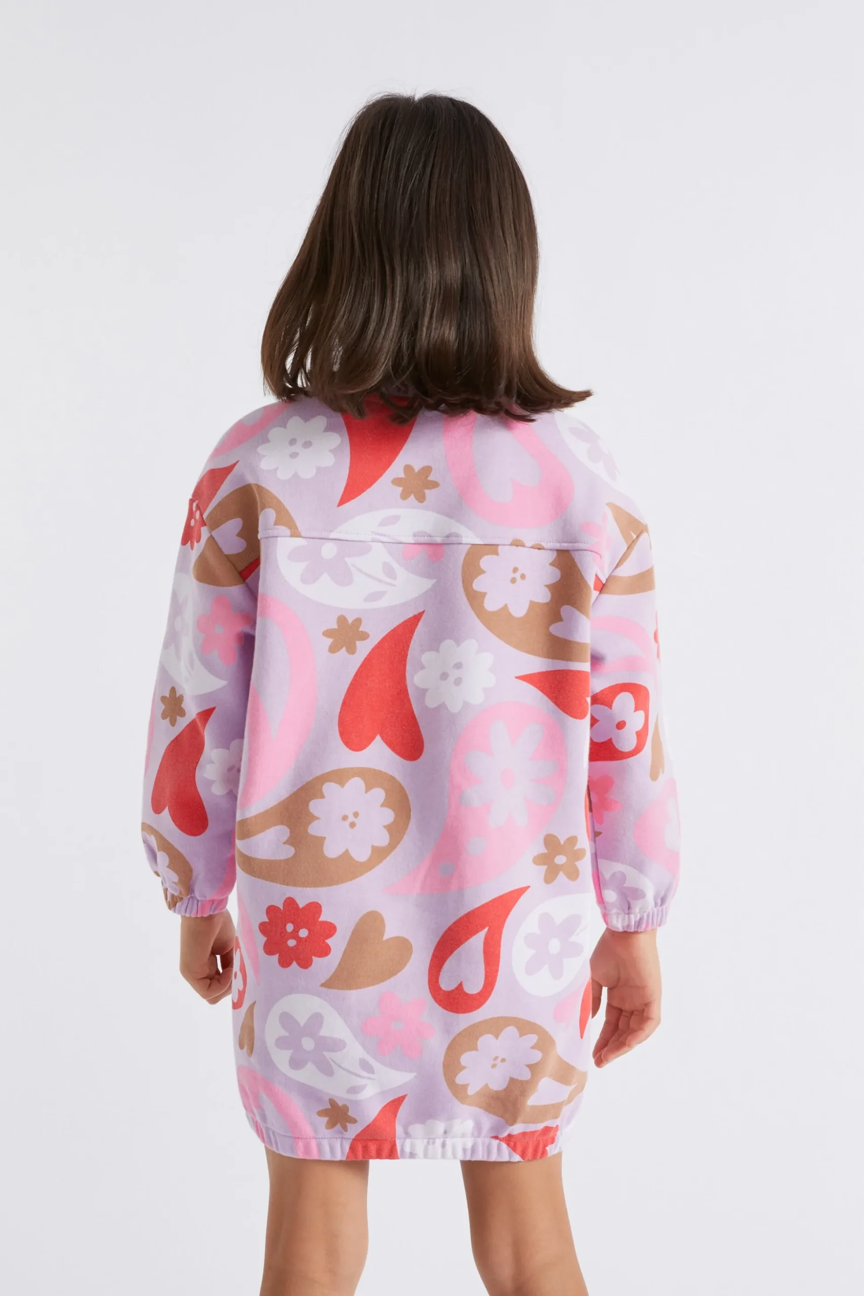 Seed Heritage Dresses-Oversize Paisley Dress Orchid