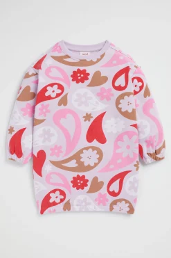 Seed Heritage Dresses-Oversize Paisley Dress Orchid