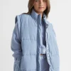 Seed Heritage Jackets & Vests-Oversized Puffa Vest Powder Blue