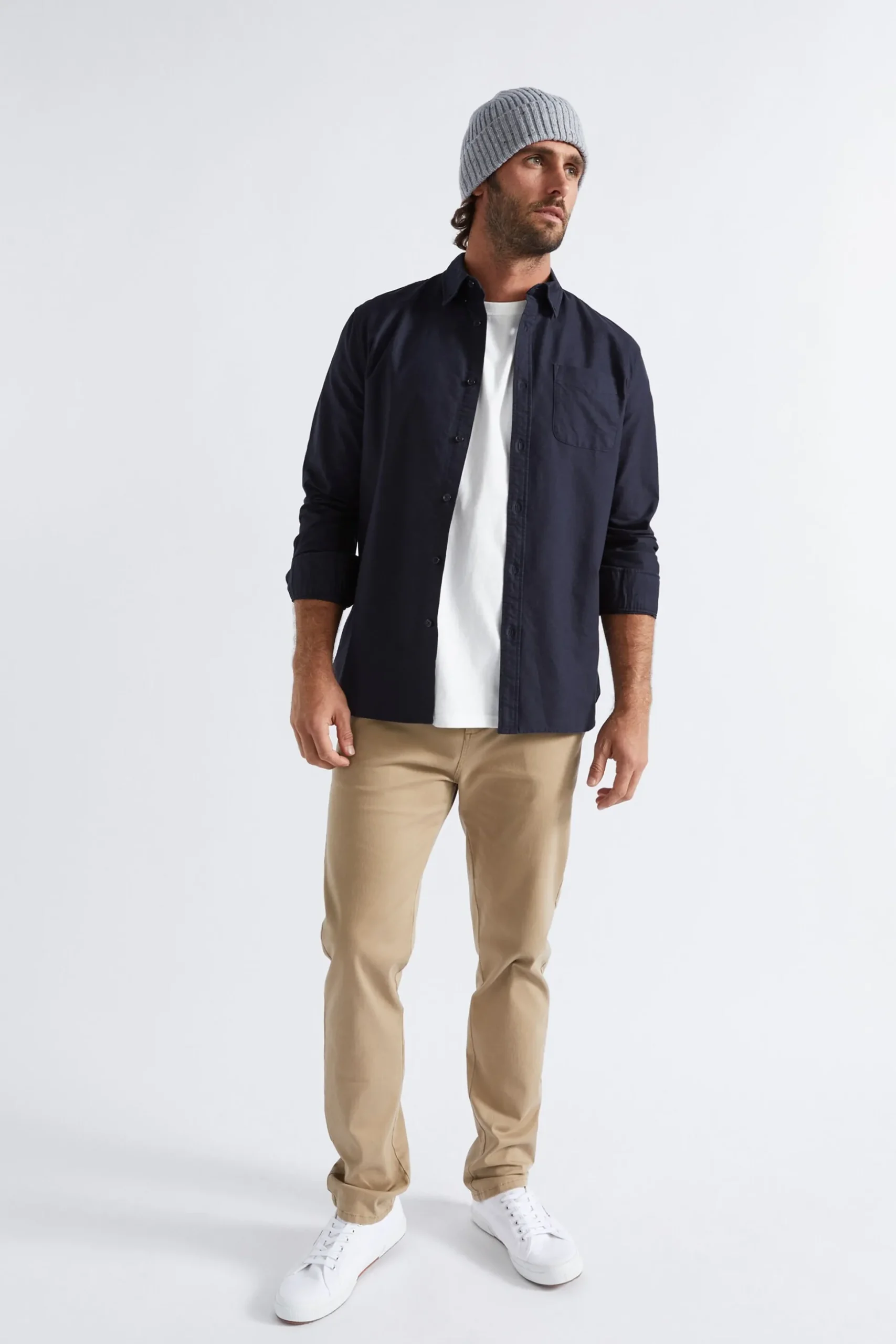 Seed Heritage Shirts-Oxford Shirt Midnight Blue