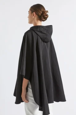 Seed Heritage Umbrellas-Packable Rain Poncho Black