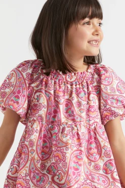Seed Heritage Dresses-Paisley Dress Fuchsia