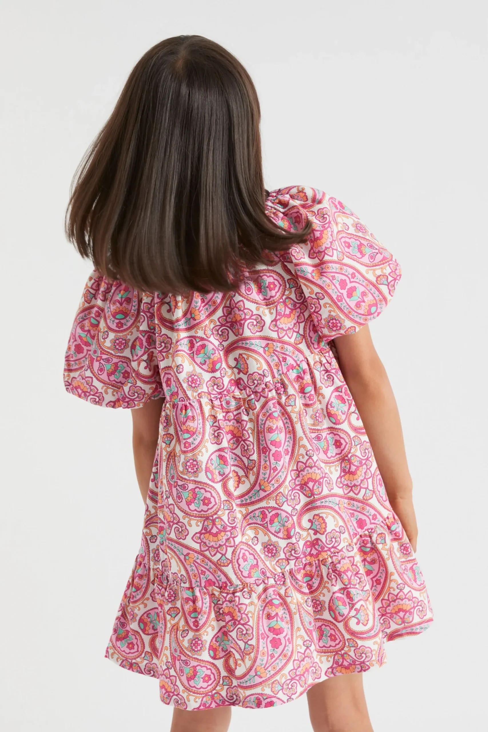 Seed Heritage Dresses-Paisley Dress Fuchsia