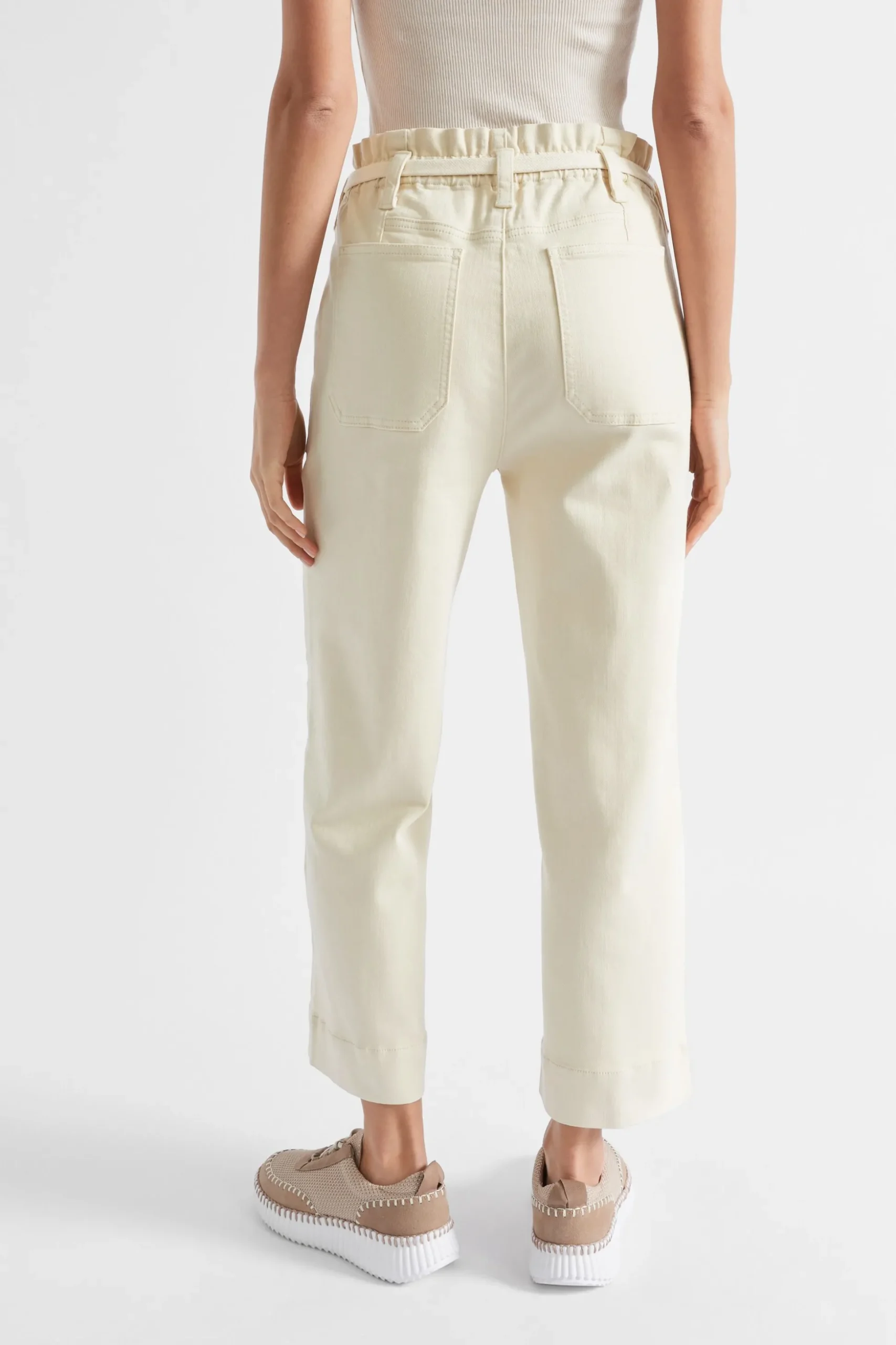Seed Heritage Pants-Paperbag Cargo Jean Vanilla Cream