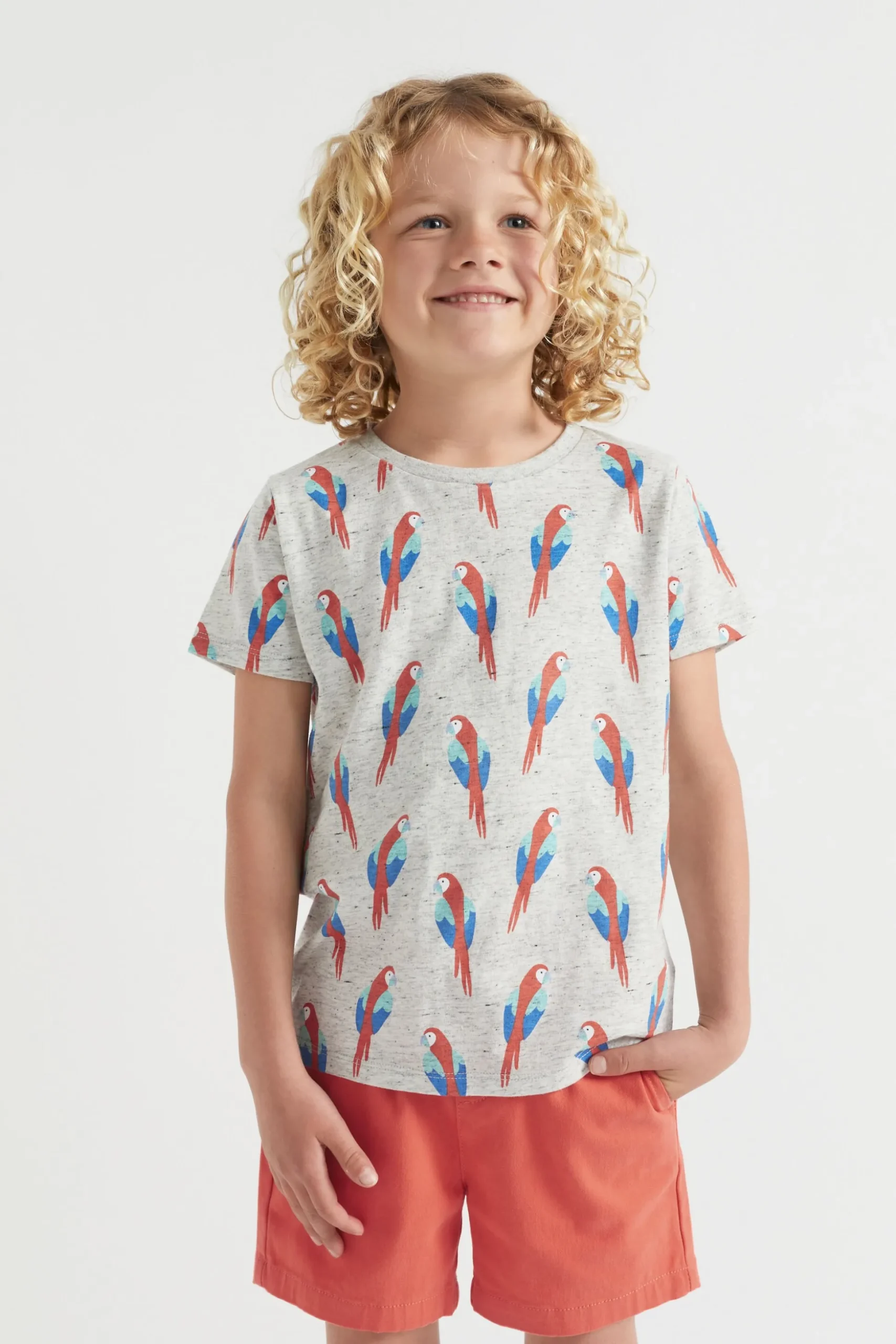 Seed Heritage T-Shirts & Tops-Parrot Tee Cloudy Marle