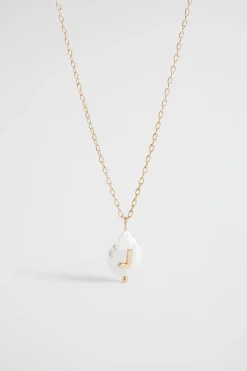 Seed Heritage Jewellery-Pearl Alphabet Necklace J