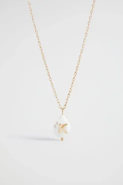 Seed Heritage Jewellery-Pearl Alphabet Neclace K