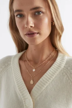 Seed Heritage Jewellery-Pearl Pendant Necklace Gold