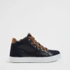Seed Heritage Sneakers & Trainers-Perforated High Top Navy