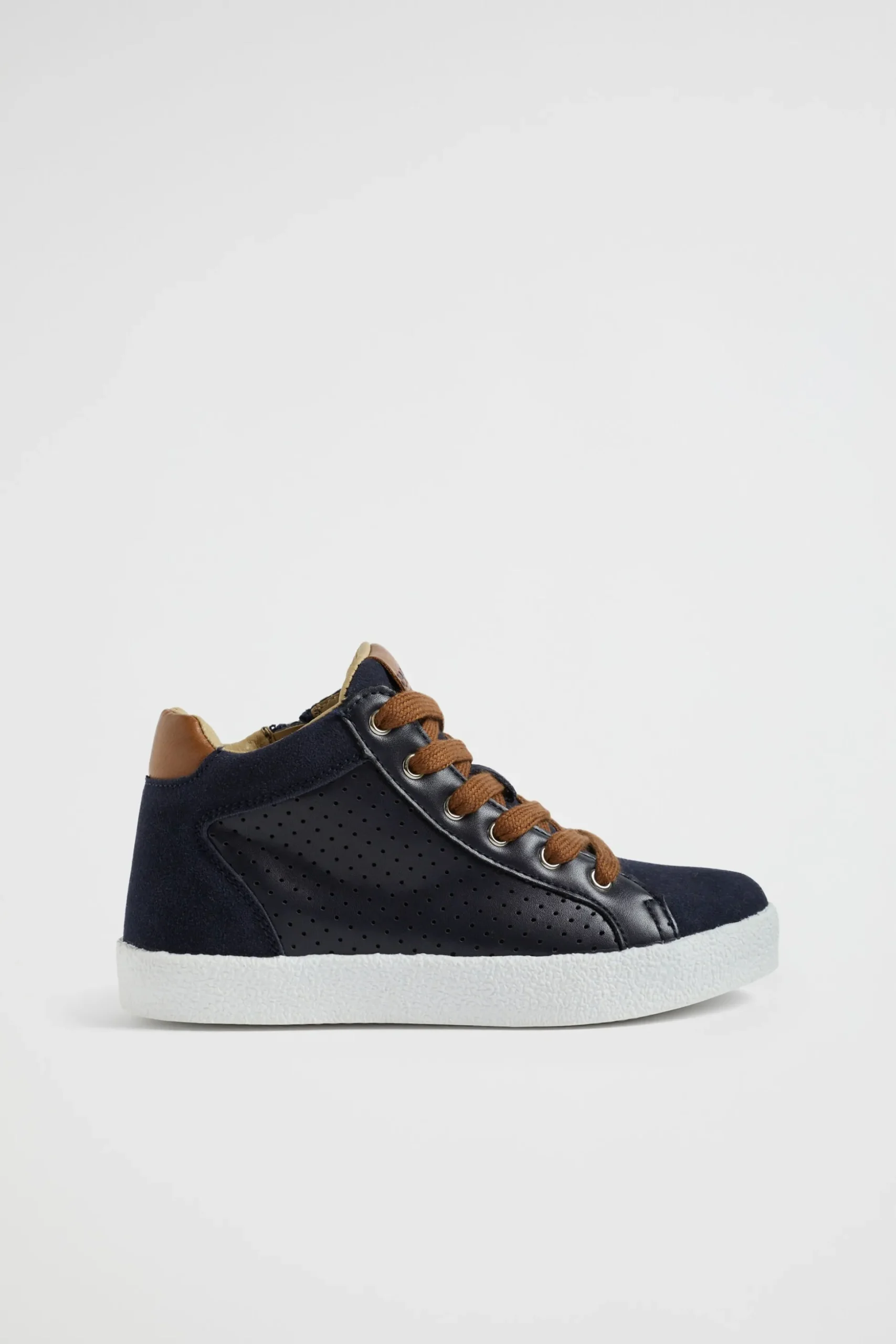 Seed Heritage Sneakers & Trainers-Perforated High Top Navy