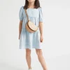 Seed Heritage Dresses-Pintuck Dress Sun Bleach
