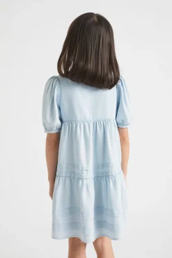 Seed Heritage Dresses-Pintuck Dress Sun Bleach