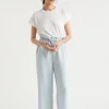 Seed Heritage Pants-Pocket Front Culotte Arctic Wash