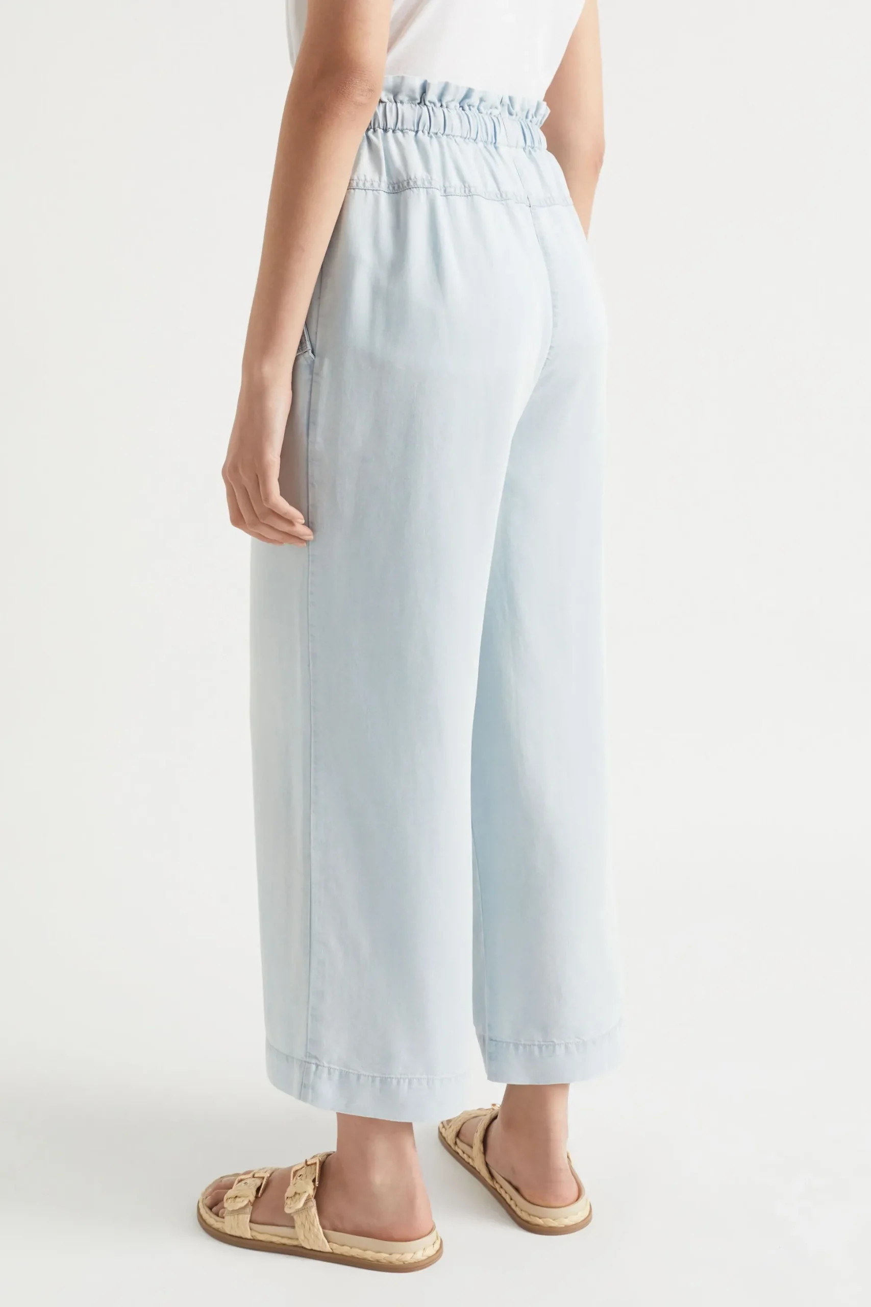 Seed Heritage Pants-Pocket Front Culotte Arctic Wash