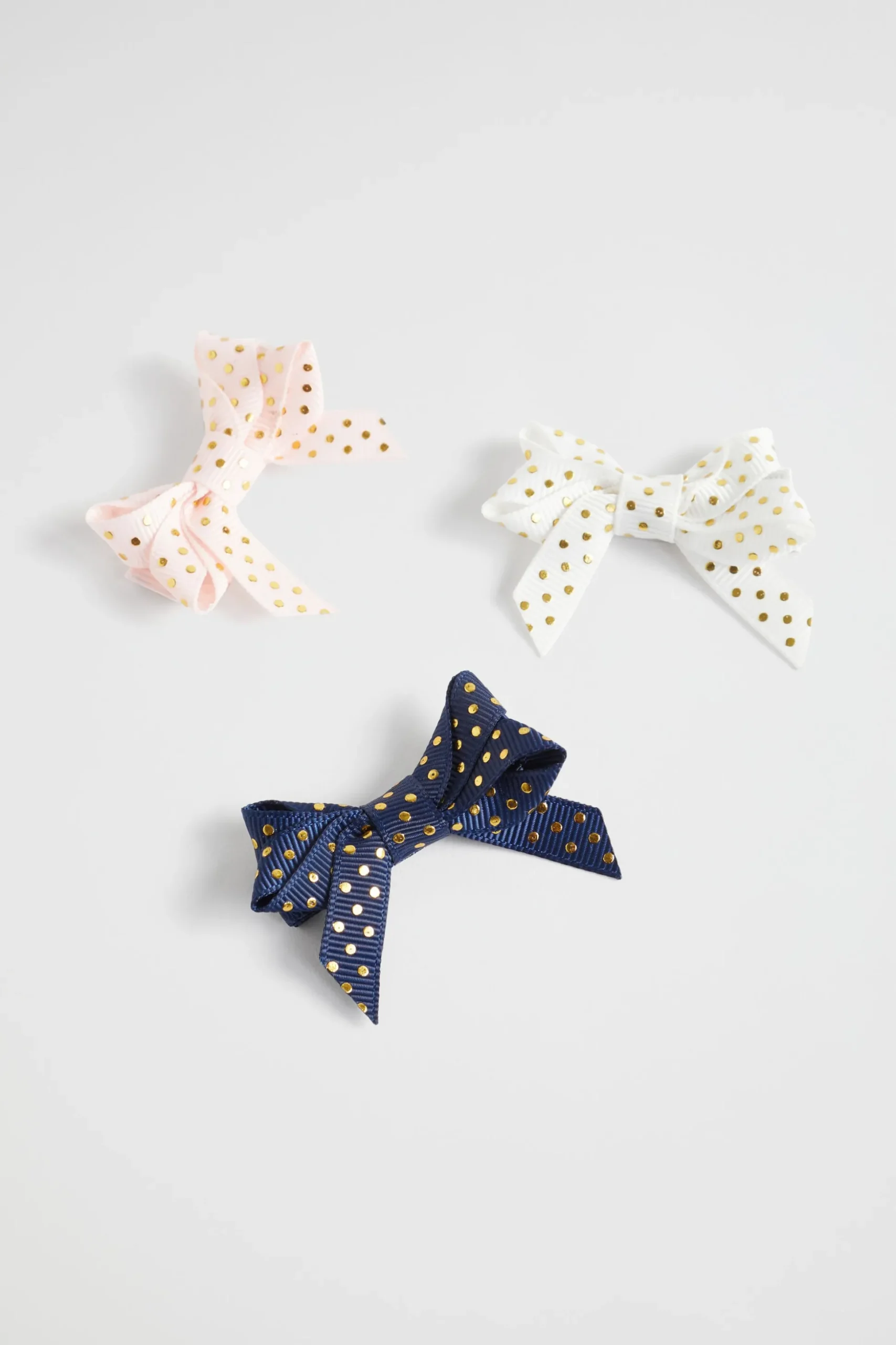 Seed Heritage Hair Accessories-Polka Bow Duck Clip Trio Multi