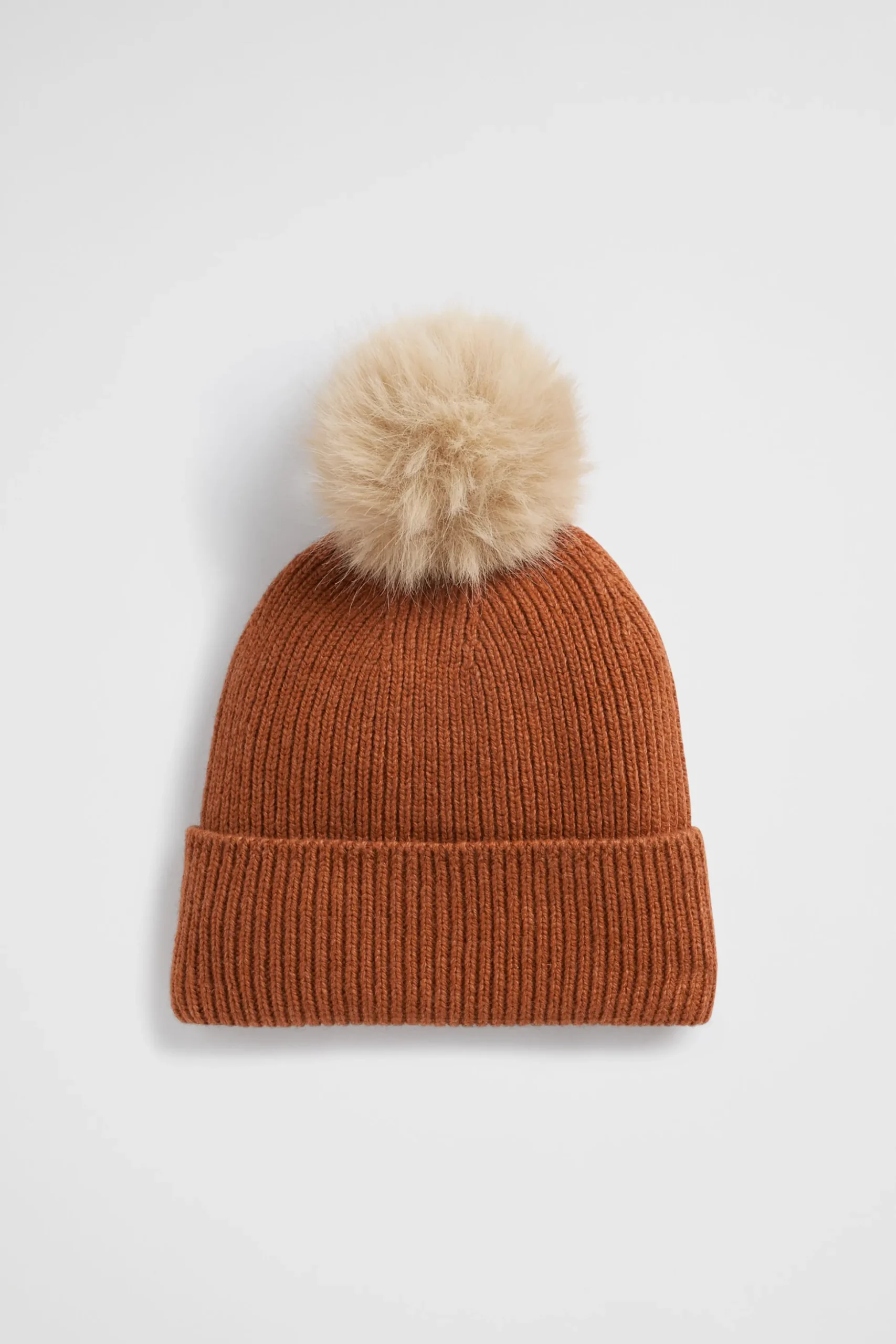 Seed Heritage Hats & Gloves-Pom Pom Beanie Burnt Brick