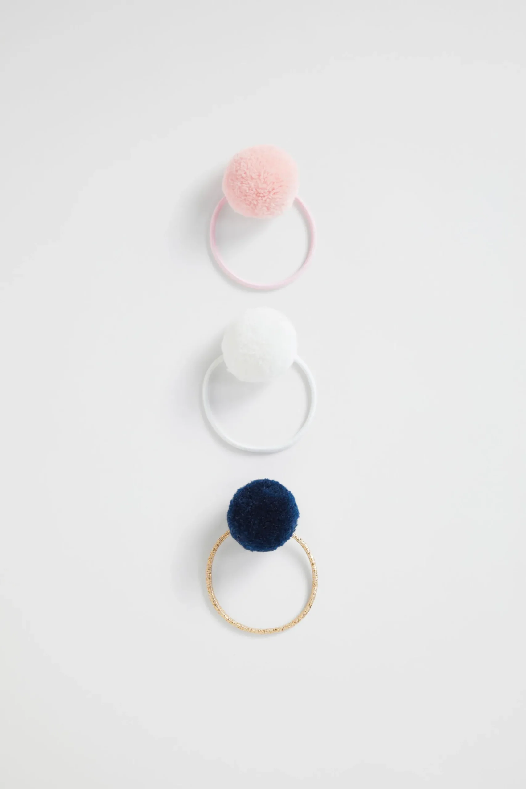 Seed Heritage Hair Accessories-Pom Pom Hair Elastics Multi