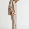 Seed Heritage T-Shirts & Tops-Poplin Button Down Shirt Light Storm