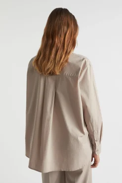 Seed Heritage T-Shirts & Tops-Poplin Button Down Shirt Light Storm