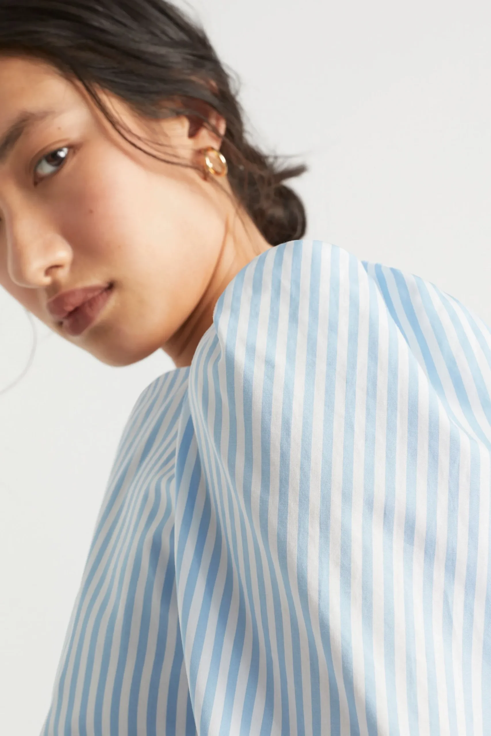 Seed Heritage T-Shirts & Tops-Poplin Stripe Top Bluebell Stripe