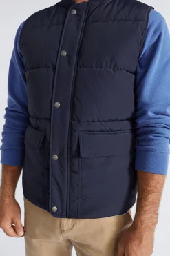 Seed Heritage Jackets & Vests-Puffer Vest Midnight Blue