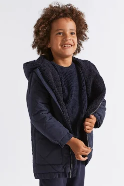 Seed Heritage Jackets & Vests-Quilted Anorak Midnight Blue
