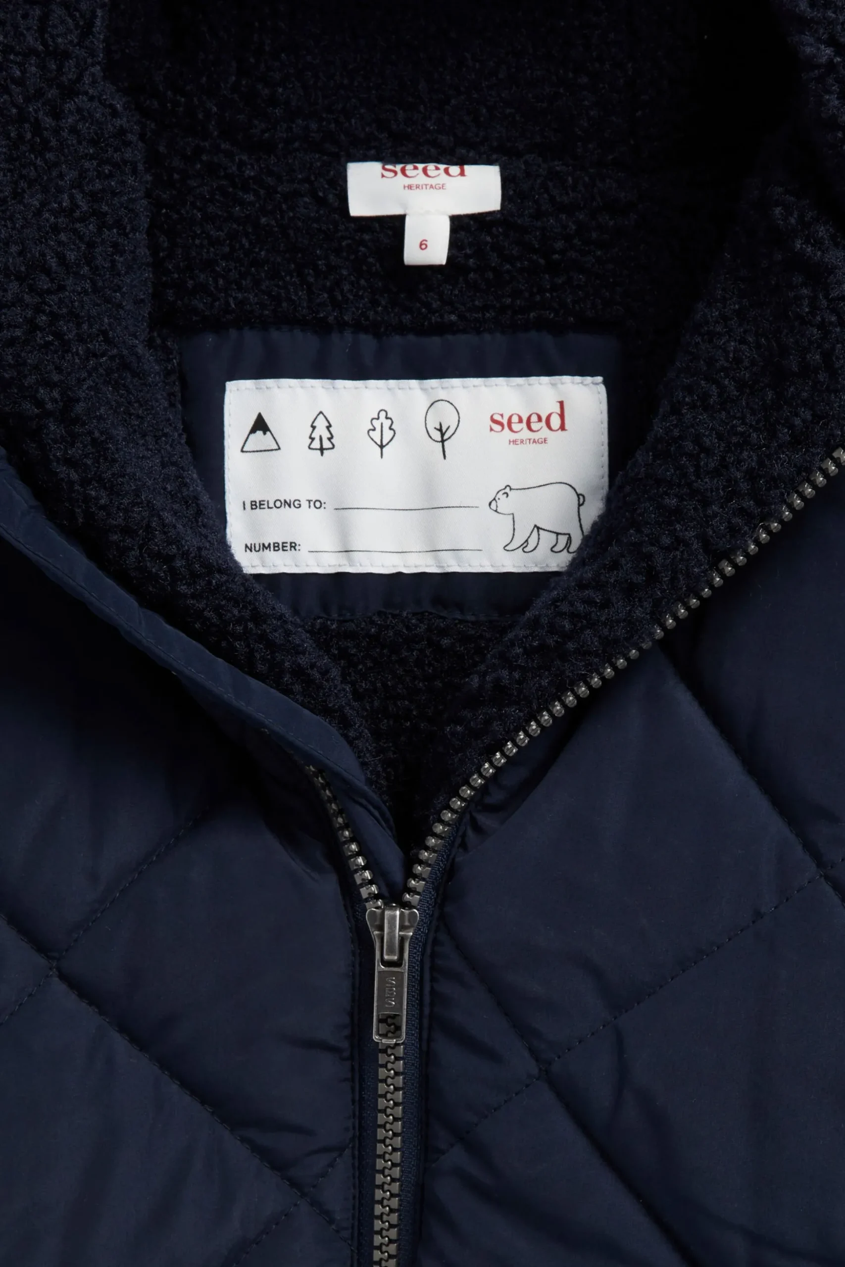Seed Heritage Jackets & Vests-Quilted Anorak Midnight Blue