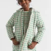 Seed Heritage Jackets & Vests-Quilted Gingham Anorak Pea Green