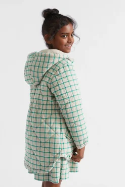 Seed Heritage Jackets & Vests-Quilted Gingham Anorak Pea Green