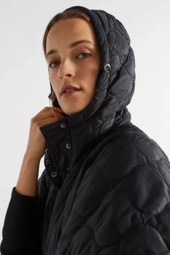 Seed Heritage Scarves & Kaftans-Quilted Poncho Black