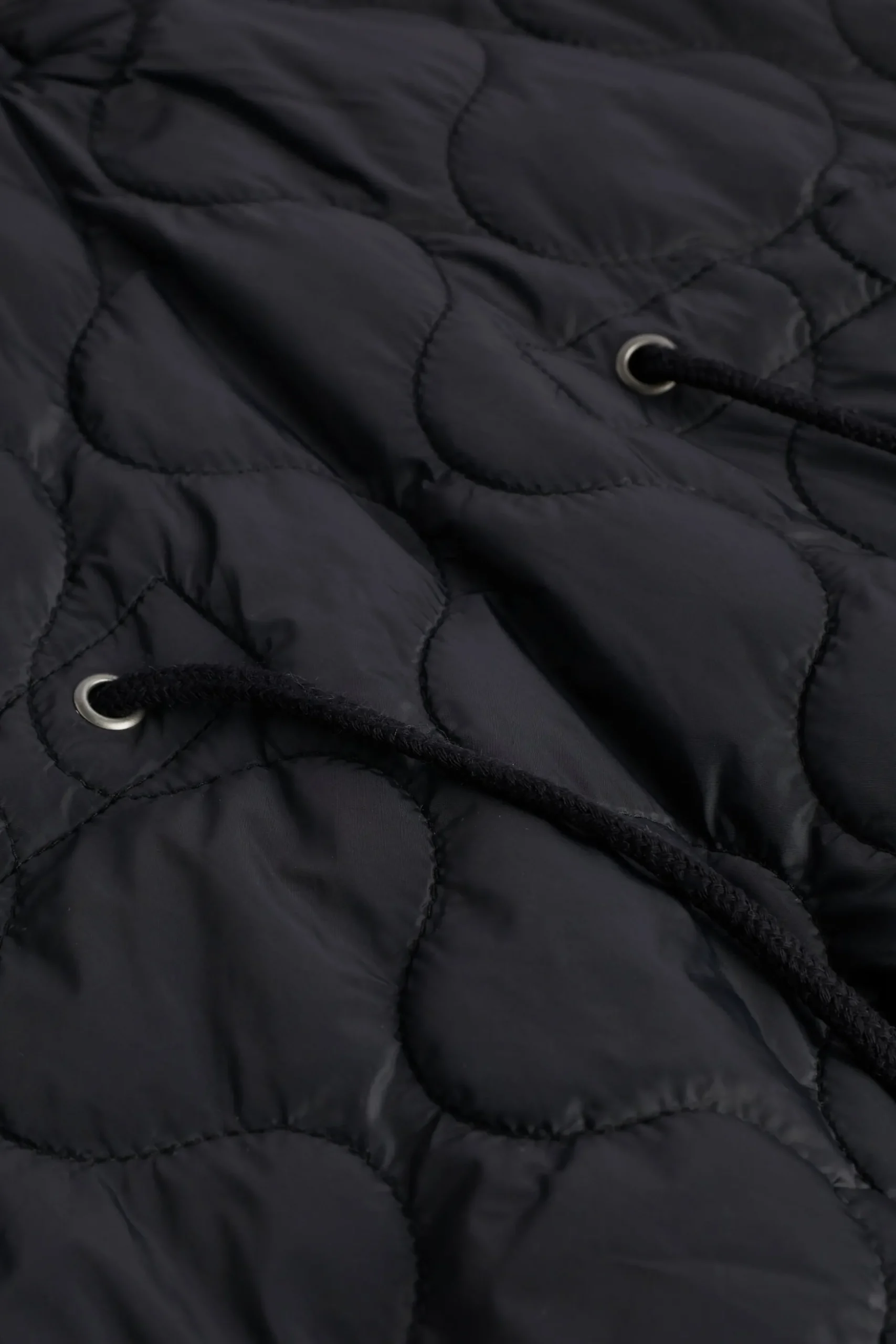 Seed Heritage Scarves & Kaftans-Quilted Poncho Black