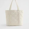 Seed Heritage Beach Bags-Quilted Tote Vanilla Cream