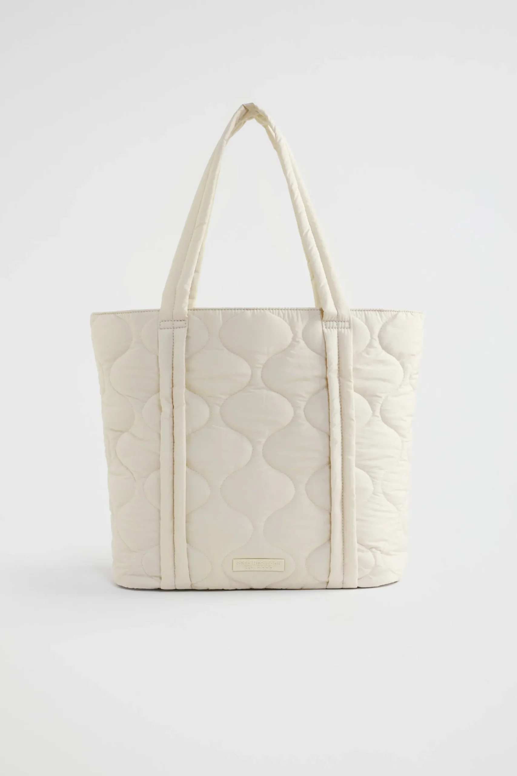Seed Heritage Beach Bags-Quilted Tote Vanilla Cream