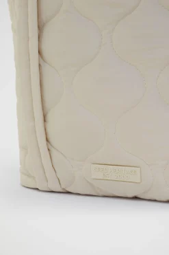 Seed Heritage Beach Bags-Quilted Tote Vanilla Cream