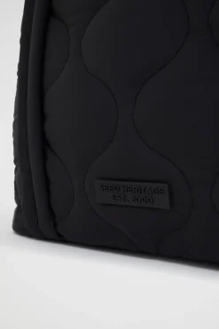 Seed Heritage Beach Bags-Quilted Tote Black