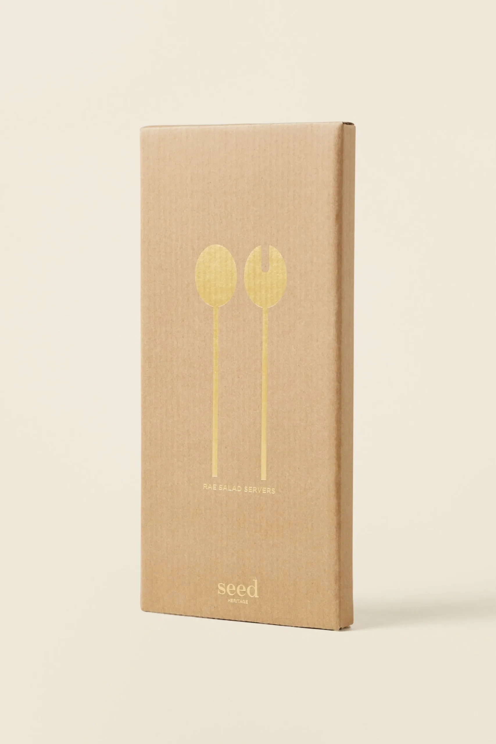 Seed Heritage Kitchen & Dining-Rae Salad Servers Brass
