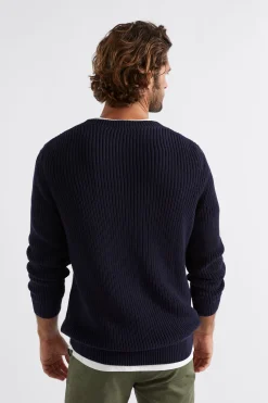 Seed Heritage T-Shirts & Sweaters-Raglan Knit Sweater Midnight Blue