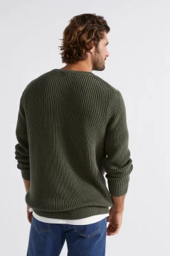 Seed Heritage T-Shirts & Sweaters-Raglan Knit Sweater Dark Khaki