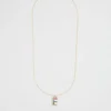 Seed Heritage Jewellery-Rainbow Diamant Initial Ncklac E