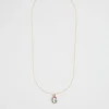Seed Heritage Jewellery-Rainbow Diamante Initial Necklace G