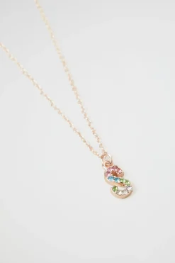 Seed Heritage Jewellery-Rainbow Diamante Initial Necklace S