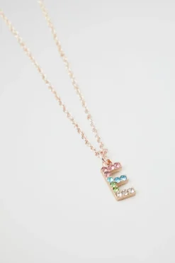 Seed Heritage Jewellery-Rainbow Diamant Initial Ncklac E