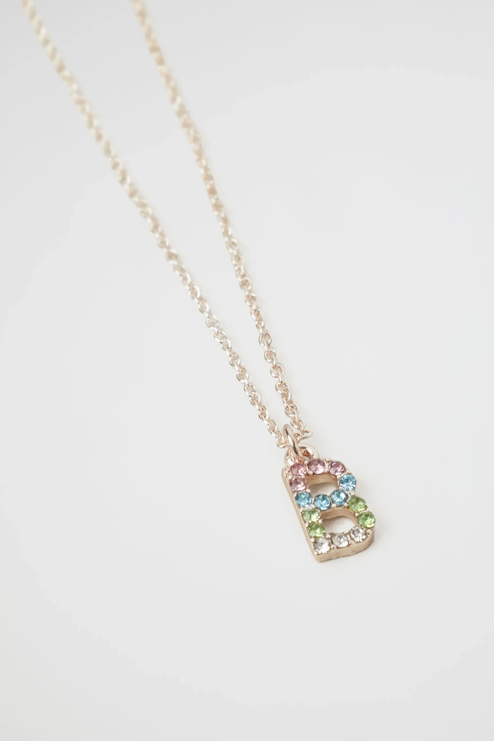 Seed Heritage Jewellery-Rainow Diamante Initial Necklace B