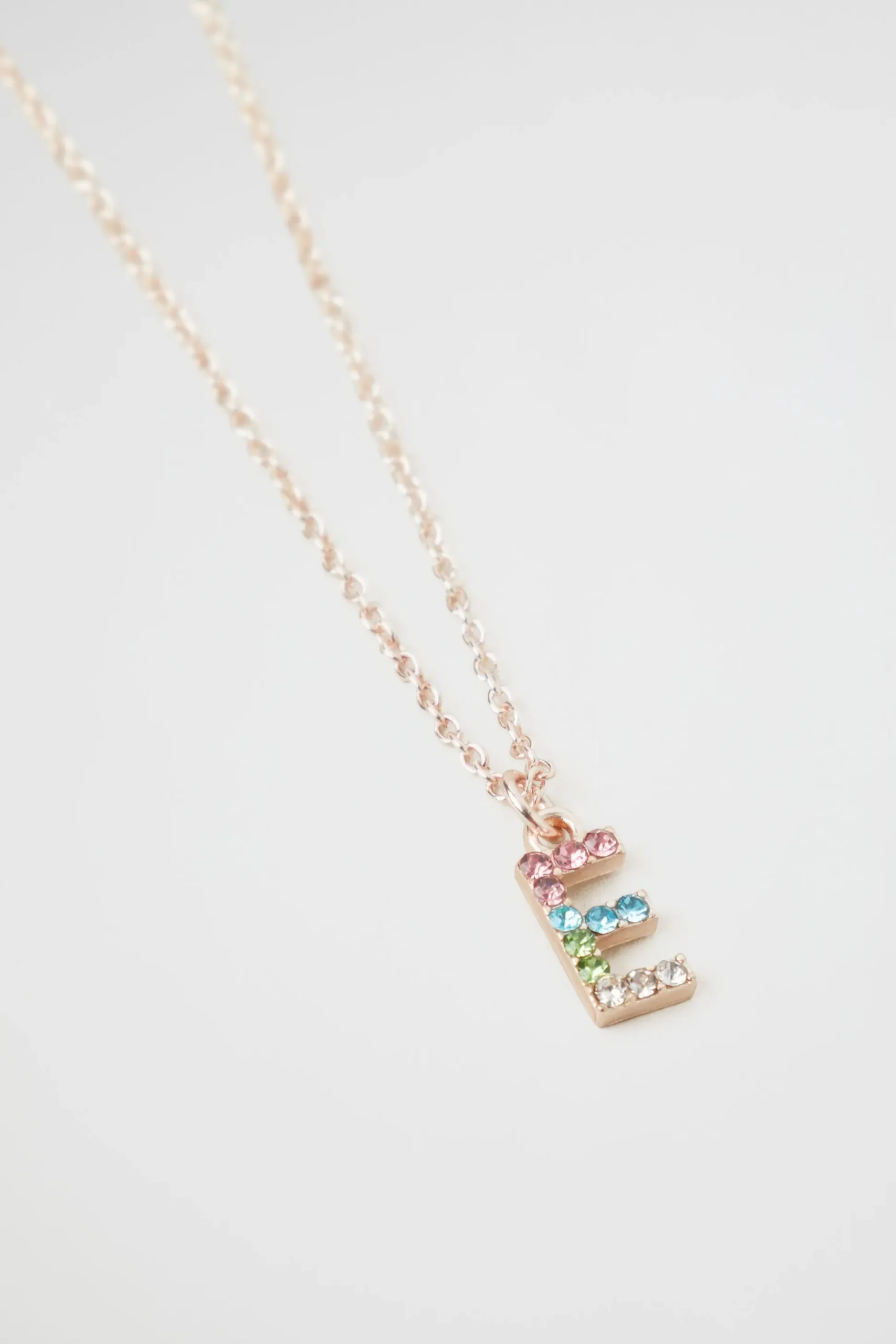 Seed Heritage Jewellery-Rainbow Diamant Initial Ncklac E
