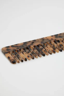 Seed Heritage Hair Accessories-Resin Tort Comb Milky Tort