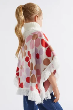 Seed Heritage Ponchos & Capes-Retro Flower Poncho Multi